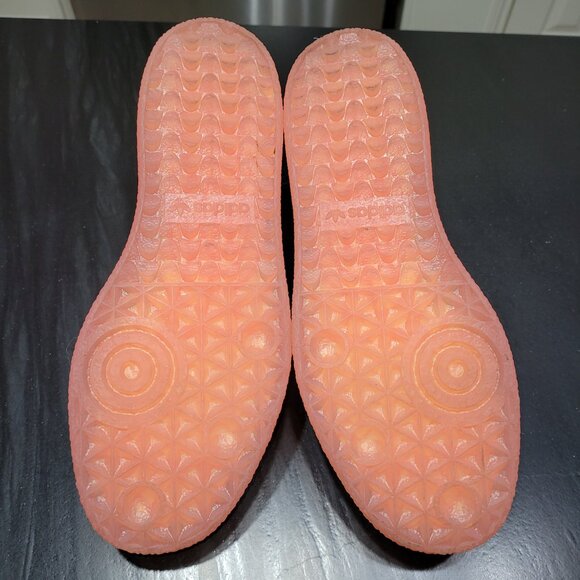 Adidas Samba Sambae Women's Cloud White/Core Black/Semi Coral Gum Sole Sneakers - Picture 9 of 16